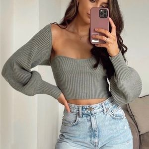 Zara tube top and arm warmer set